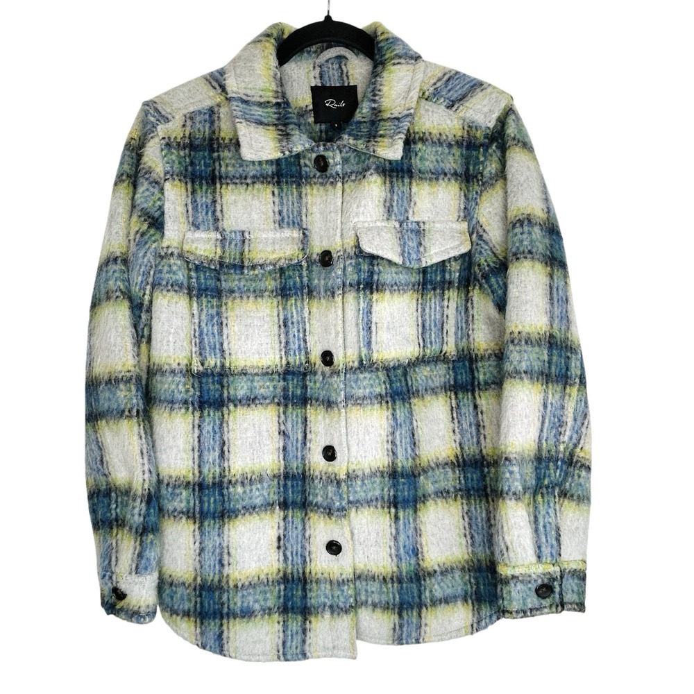 Rails Turner Plaid Shacket Shirt Small Western Woolā Blend Indie Grunge Cozy